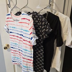 Croft & Barrow 4 Pack Of Colorful Striped and Patterned T-Shirts